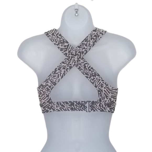 Lululemon Splatter Print Halter Swim Top/ Sports Bra. - Picture 2 of 5